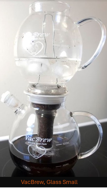 VacBrew personal glass vacuum coffee extractor
